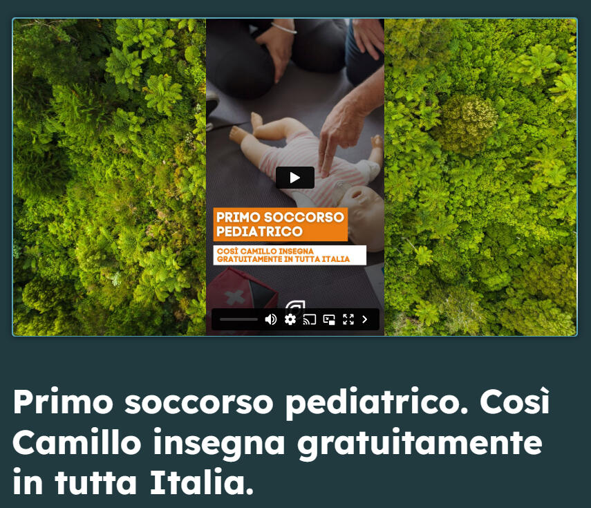 Primo soccorso pediatrico. Così Camillo insegna gratuitamente in tutta Italia.